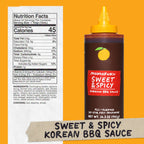 NUTRITION:
Servings: about 24, Serving size 1 tbsp (15mL), Amount Per Serving: Calories 45, Total Fat .5g (1% DV), Sat. Fat 0g (0% DV), Trans Fat 0g, Cholest. 0mg (0% DV), Sodium 400mg (17% DV),Total Carb. 9g (3% DV), Dietary Fiber <1g (2% DV), Total Sugars 6g (Incl. 6g Added Sugars 12% DV), Protein 1g, Vit. D 0mg (0%DV), Calcium 10mg (0%DV), Iron .2mg (2% DV), Potas. 60mg (2% DV)

INGREDIENTS:
gochujang (water, tapioca syrup, brown rice, red pepper, salt, brown rice flour, alcohol (to preserve freshness),